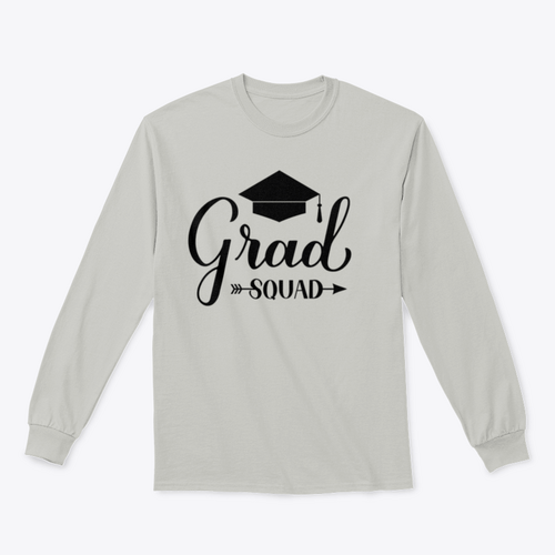 Grad Squad Calligraphy With Graduation Cap Design for Sweatshirt